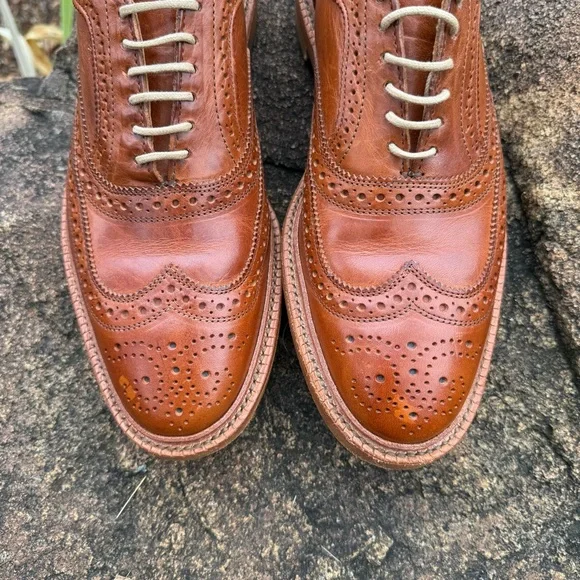 Allen Edmonds McTavish 9D Tan Leather Oxfords - Picture 6 of 15